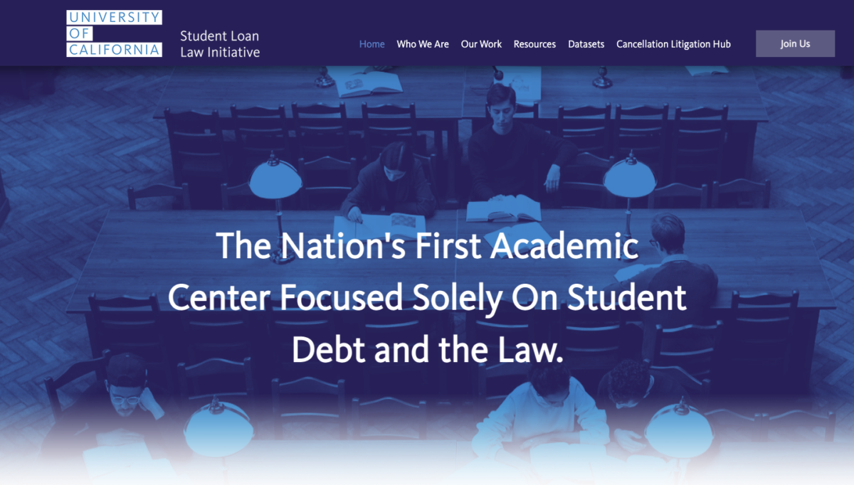 Screenshot of homepage of SLLI website